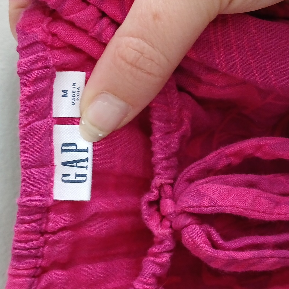 GAP Women's Floral Print Tank Pink & Purple Midi Dress With Pockets Size Medium - Picture 7 of 8